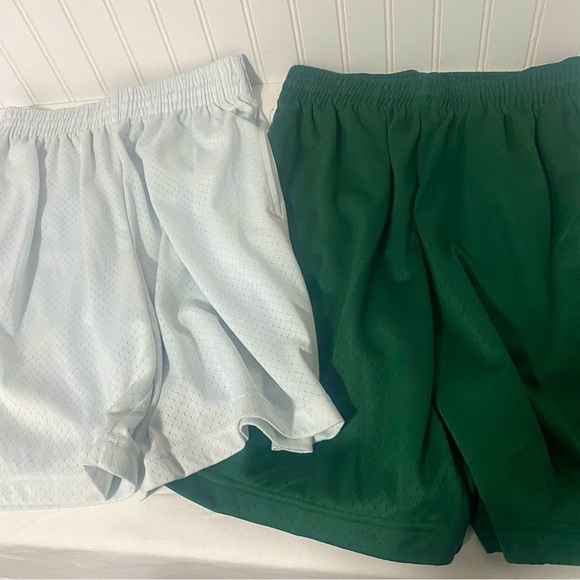 BCG Basketball Shorts Lot of (2) Size Medium Unisex 1 White & 1  Hunter Green - Picture 1 of 6
